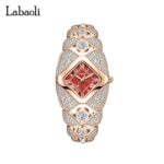 LA733L Water Resistant Watch Gold + Red - Image 4