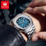 OLEVS Nautilus Watch - Silver Edition with Royal Blue Dial - Image 19