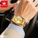 ساعة OLEVS الكلاسيكية للأعمال - الإصدار الذهبي الفاخر (موديل 5650) - Image 5