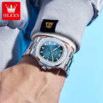 OLEVS Nautilus Watch - Silver Edition with Royal Blue Dial - Image 21