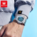 OLEVS Nautilus Watch - Silver Edition with Royal Blue Dial - Image 22