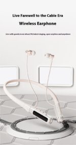 Tourace Wireless Sports Neckband Earphone (Premium White) - LED Digital Display & Bluetooth V5.4 - Image 12