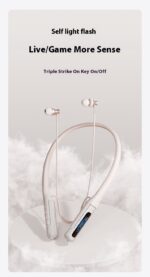 Tourace Wireless Sports Neckband Earphone (Premium White) - LED Digital Display & Bluetooth V5.4 - Image 11