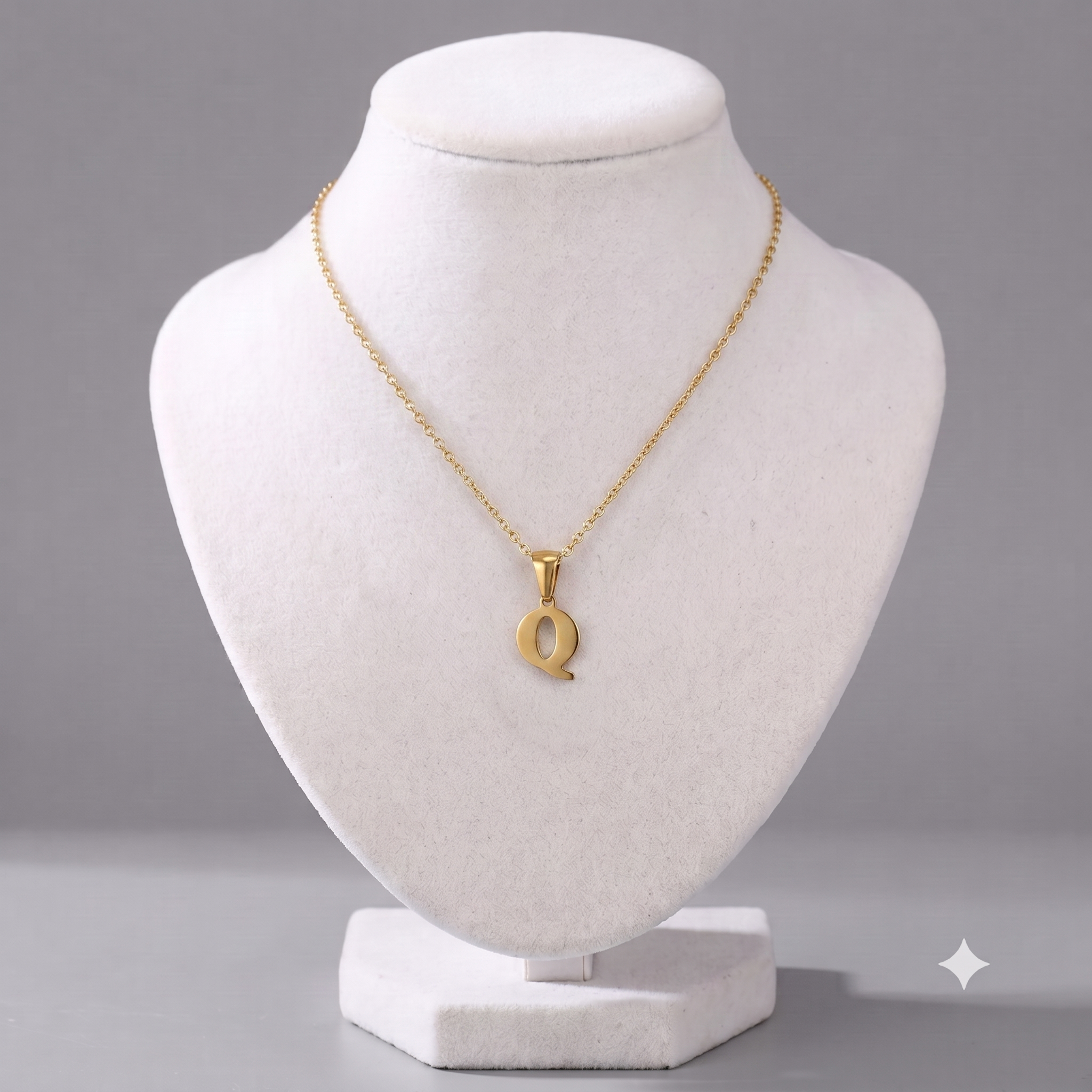 Gemini_Generated_Image_4zc7k04zc7k04zc7 Delicate Initial 'Q' Pendant Necklace - Image 1