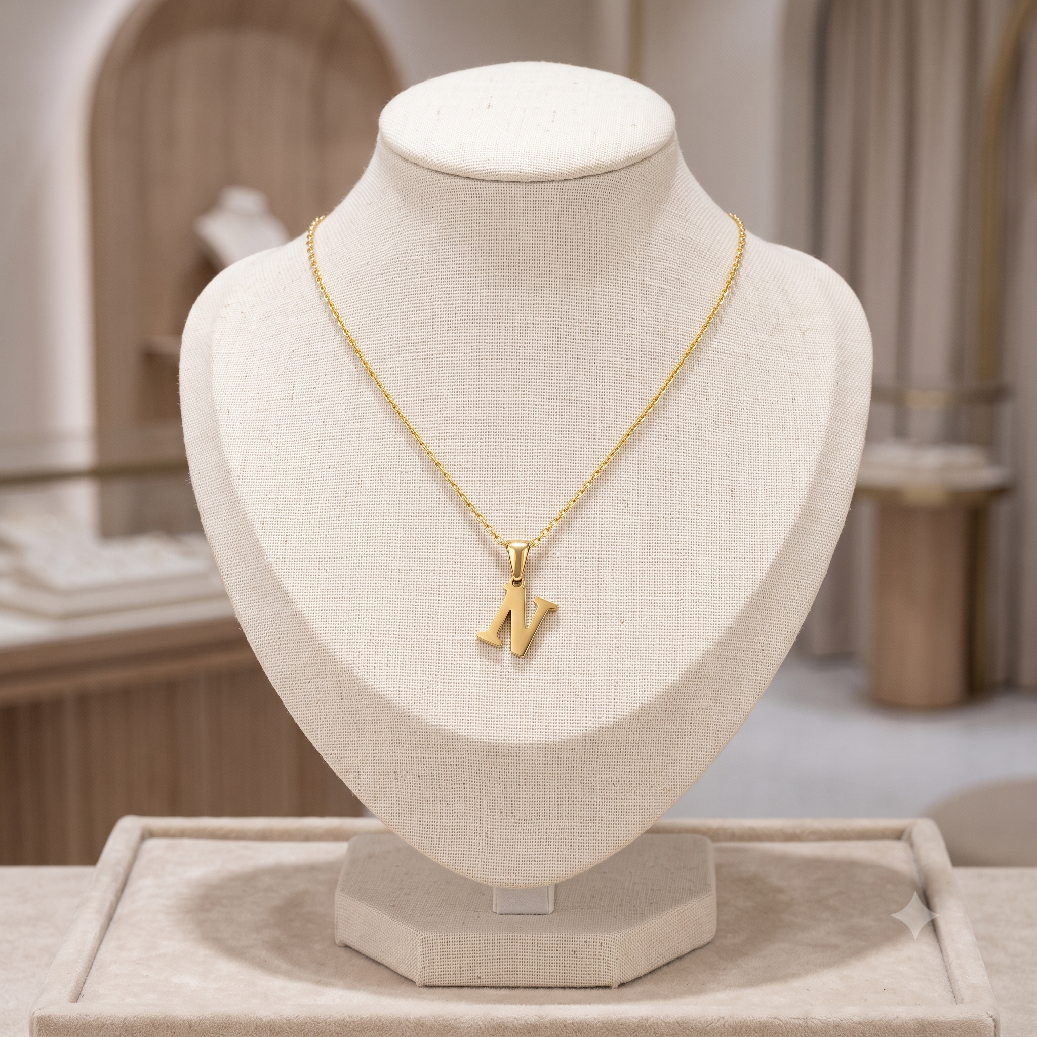 Gemini_Generated_Image_mv7ubumv7ubumv7u Delicate Initial 'N' Pendant Necklace - Image 1