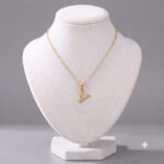 Delicate Initial 'V' Pendant Necklace