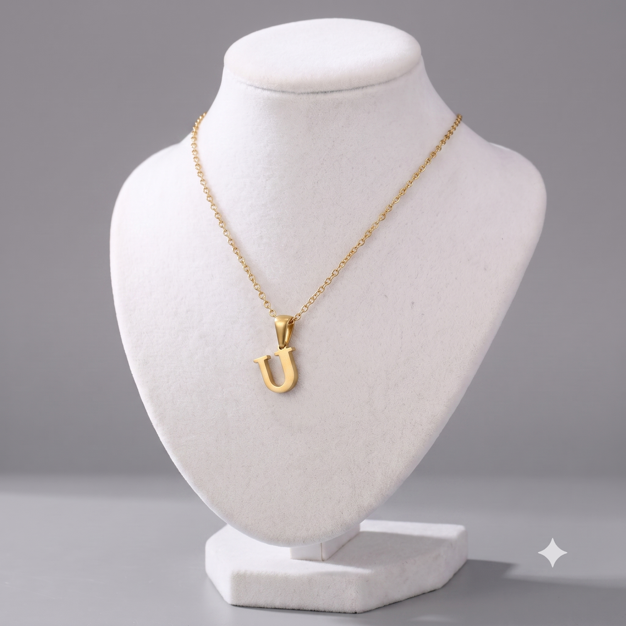 Gemini_Generated_Image_qaqzj1qaqzj1qaqz Delicate Initial 'U' Pendant Necklace - Image 1