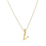 Delicate Initial 'V' Pendant Necklace - Image 2