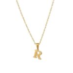 Delicate Initial 'R' Pendant Necklace - Image 2